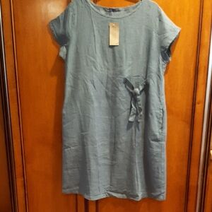 Cut Loose Blue Midi Dress